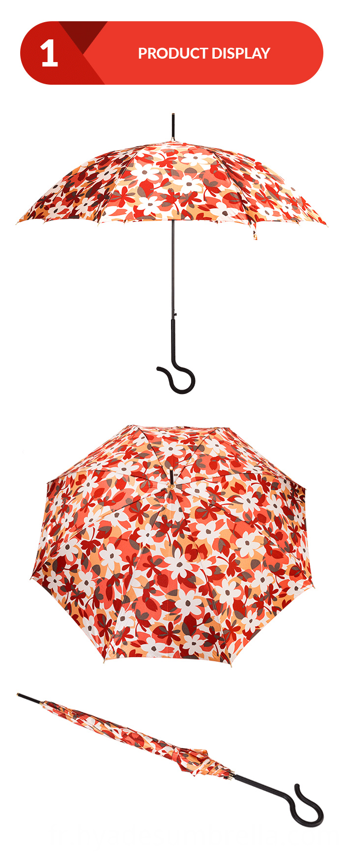 Parapluie droit ouvert coupe-vent Windproof Auto Open Straight Umbrella